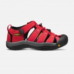 KEEN Youth Big Kids' Newport H2 Sandal - Ribbon Red/Gargoyle
