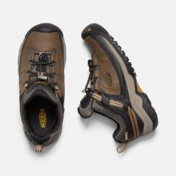KEEN Youth Targhee Waterproof Hiking Shoe - Dark Earth/Golden Brown