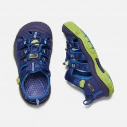 KEEN Youth Little Kids' Newport H2 Sandal - Blue Depths/Chartureuse