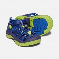 KEEN Youth Little Kids' Newport H2 Sandal - Blue Depths/Chartureuse