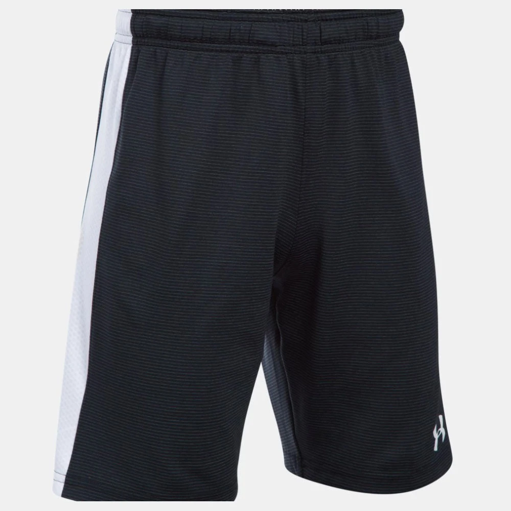 Under Armour Youth Threadborne Match Short - Black/White 1 Under Armour Youth Threadborne Match Short - Black/White