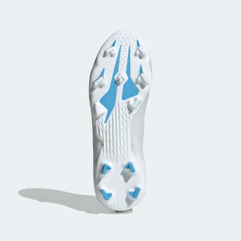 Adidas JR X Speedflow .3 Laceless Firm Ground Soccer Shoe - White/Legacy Indigo 6 Adidas JR X Speedflow .3 Laceless Firm Ground Soccer Shoe - White/Legacy Indigo