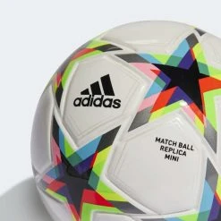 Adidas Balls UCL Mini Soccer Ball- White/Silver Met/Bright Cyan
