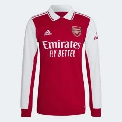 Adidas Men's Arsenal 22/23 Home Long Sleeve Jersey - Scarlet/White Fanwear