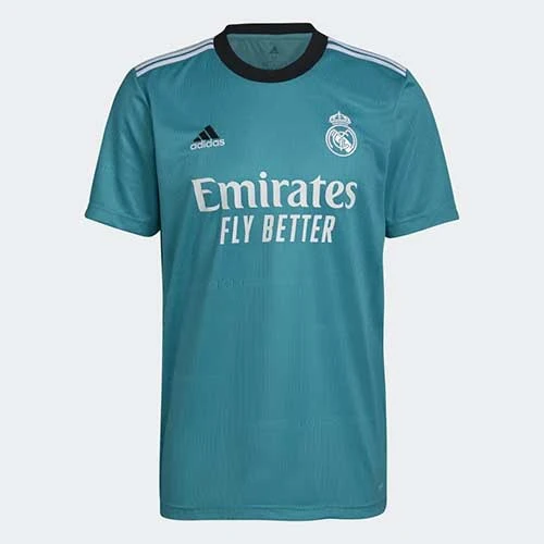 Adidas Real Madrid 21/22 Third Jersey - Hi Res Aqua Fanwear 1 Adidas Real Madrid 21/22 Third Jersey - Hi Res Aqua Fanwear