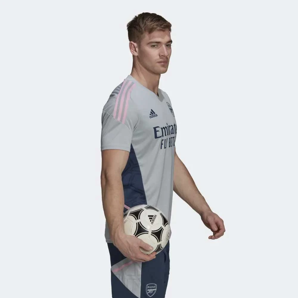 Adidas Fanwear Men's Arsenal FC 22/23 Training Jersey - Clear Onix 3 Adidas Fanwear Men's Arsenal FC 22/23 Training Jersey - Clear Onix
