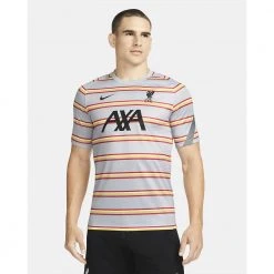 Nike Men's Liverpool Dri-FIT Pre-Match Short Sleeve - Wolf Grey/Smoke Grey/Black