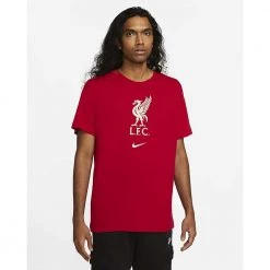 Nike Men's LFC Evergreen Crest Tee - Gym Red/Fossil Fanwear