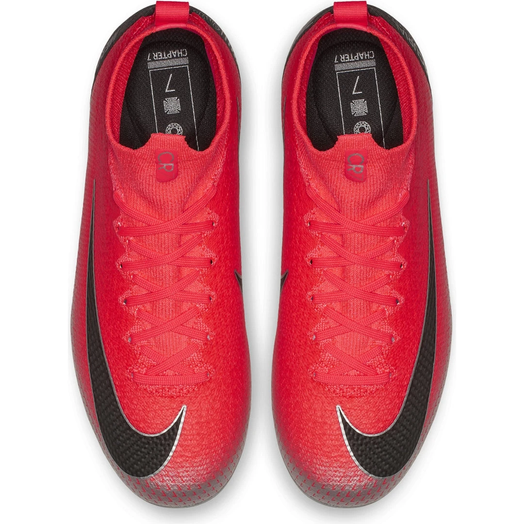 Nike Youth JR Superfly 6 Elite CR7 FG Soccer Cleat - Flash Crimson/Chrome/Dark Grey/Black 6 Nike Youth JR Superfly 6 Elite CR7 FG Soccer Cleat - Flash Crimson/Chrome/Dark Grey/Black