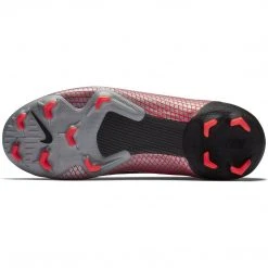Nike Youth JR Superfly 6 Elite CR7 FG Soccer Cleat - Flash Crimson/Chrome/Dark Grey/Black