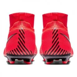 Nike Youth Junior Phantom Vision Elite Dynamic Fit Firm Ground Cleat - Bright Crimson/Metallic Silver