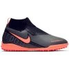 Nike Jr. Phantom Vision Academy Dynamic Fit TF Soccer Cleat - Dark Grey/Black/Bright Mango Youth