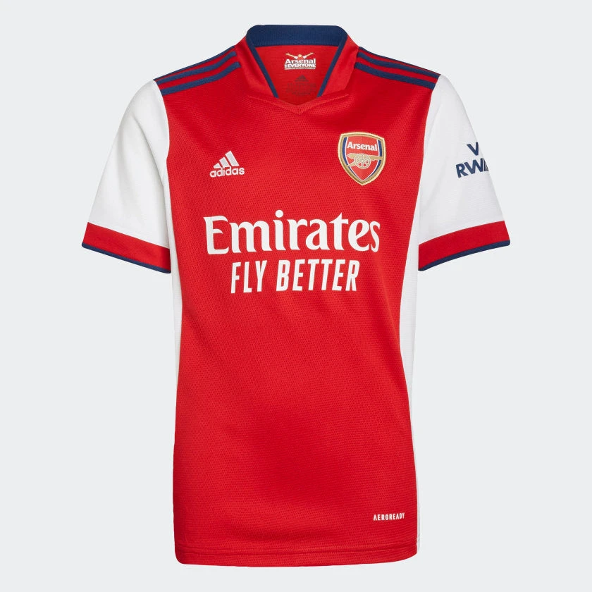 Adidas Youth Arsenal 2021/22 Home Jersey - White/Scarlet 1 Adidas Youth Arsenal 2021/22 Home Jersey - White/Scarlet