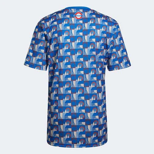 Adidas Men's Arsenal FC 21/22 Pre Match Jersey - Bright Royal 5 Adidas Men's Arsenal FC 21/22 Pre Match Jersey - Bright Royal