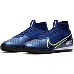 Nike Men's Superfly 7 Elite MDS IC Soccer Cleat - Blue Void/White/Black/Metallic Silver