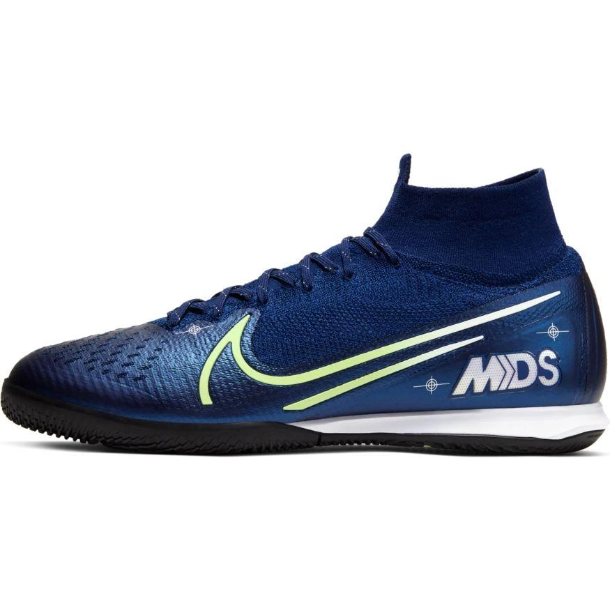 Nike Men's Superfly 7 Elite MDS IC Soccer Cleat - Blue Void/White/Black/Metallic Silver 5 Nike Men's Superfly 7 Elite MDS IC Soccer Cleat - Blue Void/White/Black/Metallic Silver