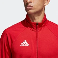 Adidas Men's Tiro 17 Training Jacket - Power Red/Black/White Men's Soccer Training Apparel