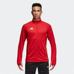 Adidas Men's Tiro 17 Training Jacket - Power Red/Black/White Men's Soccer Training Apparel