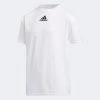 Adidas Youth Amplifier Short Sleeve Sleeve Logo Tee - White