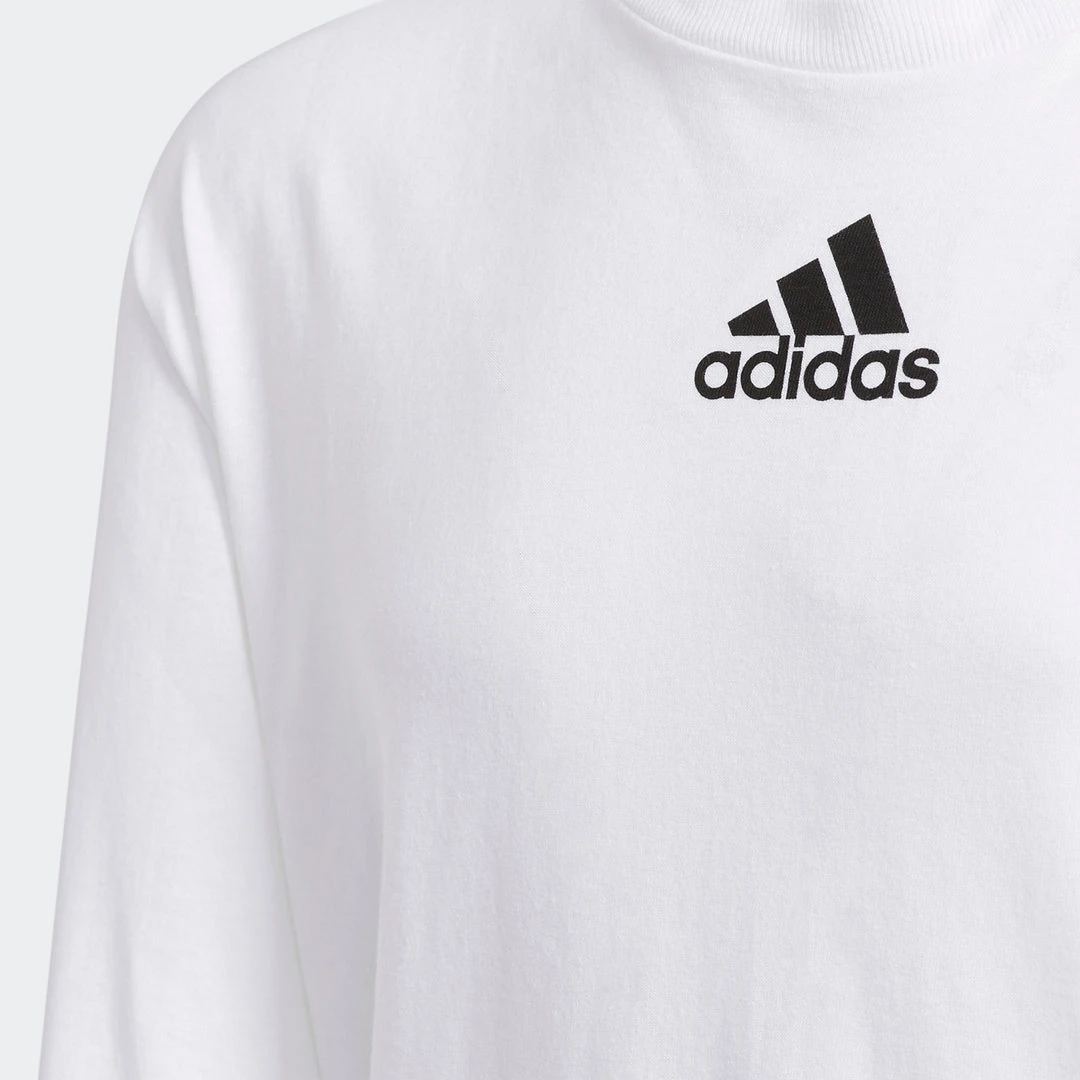 Adidas Youth Amplifier Long-Sleeve Tee - White 3 Adidas Youth Amplifier Long-Sleeve Tee - White
