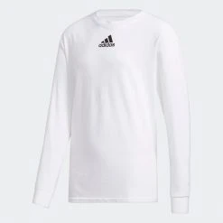 Adidas Youth Amplifier Long-Sleeve Tee - White