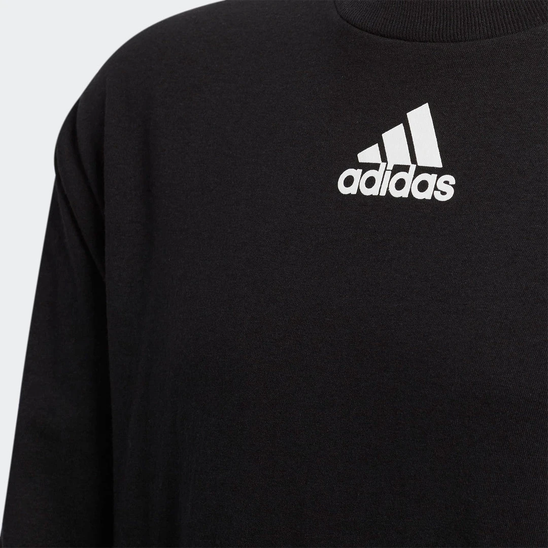 Adidas Youth Amplifier Long-Sleeve Tee - Black 3 Adidas Youth Amplifier Long-Sleeve Tee - Black