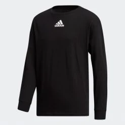 Adidas Youth Amplifier Long-Sleeve Tee - Black
