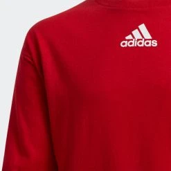 Adidas Youth Amplifier Long-Sleeve Tee - Power Red 6 Adidas Youth Amplifier Long-Sleeve Tee - Power Red