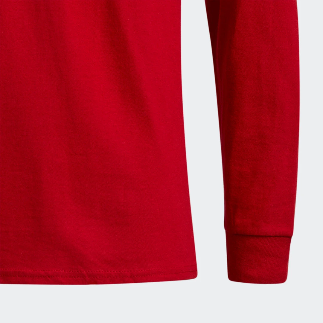 Adidas Youth Amplifier Long-Sleeve Tee - Power Red 4 Adidas Youth Amplifier Long-Sleeve Tee - Power Red