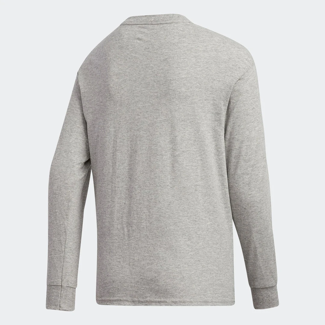 Adidas Youth Amplifier Long-Sleeve Tee - Medium Heather Grey 2 Adidas Youth Amplifier Long-Sleeve Tee - Medium Heather Grey