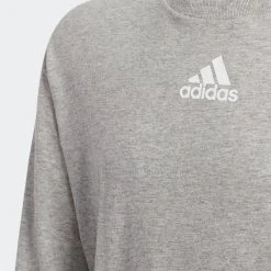 Adidas Youth Amplifier Long-Sleeve Tee - Medium Heather Grey 6 Adidas Youth Amplifier Long-Sleeve Tee - Medium Heather Grey