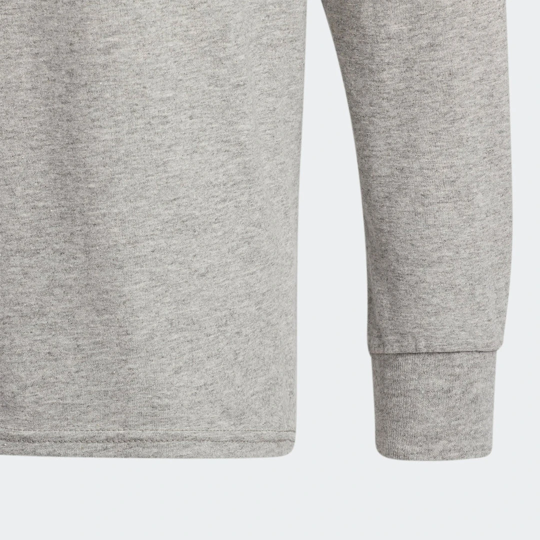 Adidas Youth Amplifier Long-Sleeve Tee - Medium Heather Grey 4 Adidas Youth Amplifier Long-Sleeve Tee - Medium Heather Grey