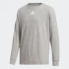 Adidas Youth Amplifier Long-Sleeve Tee - Medium Heather Grey