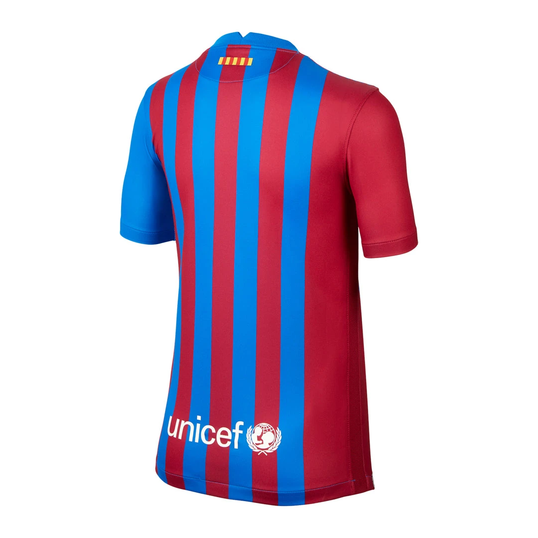 Nike Youth FC Barcelona 2021/22 Stadium Home Jersey - Soar/Pale Ivory 2 Nike Youth FC Barcelona 2021/22 Stadium Home Jersey - Soar/Pale Ivory