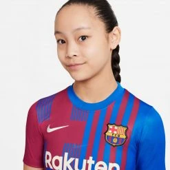 Nike Youth FC Barcelona 2021/22 Stadium Home Jersey - Soar/Pale Ivory 15 Nike Youth FC Barcelona 2021/22 Stadium Home Jersey - Soar/Pale Ivory