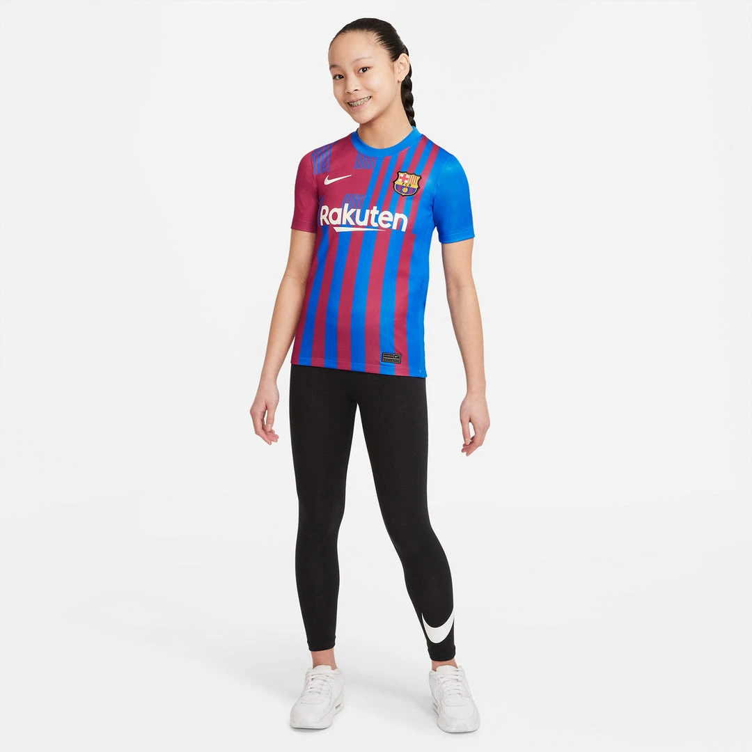 Nike Youth FC Barcelona 2021/22 Stadium Home Jersey - Soar/Pale Ivory 5 Nike Youth FC Barcelona 2021/22 Stadium Home Jersey - Soar/Pale Ivory