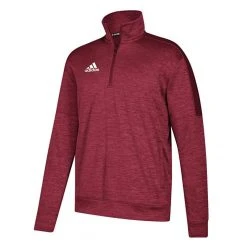 Adidas Men's Climawarm 1/4 Zip Long Sleeve - Burgandy Men's Soccer Training Apparel