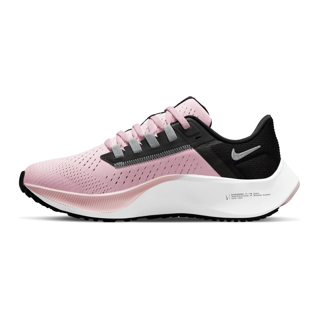 Nike Youth Air Zoom Pegasus 38 Running Shoe - Pink Foam/Metallic Silver/Black 2 Nike Youth Air Zoom Pegasus 38 Running Shoe - Pink Foam/Metallic Silver/Black