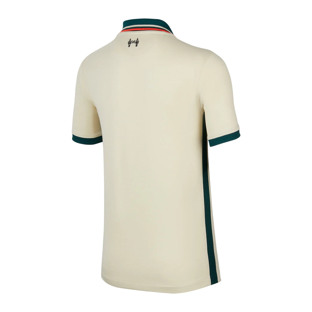 Nike Youth Liverpool FC 2021/22 Away Stadium Jersey - Pale Ivory/Fossil/Bright Crimson 2 Nike Youth Liverpool FC 2021/22 Away Stadium Jersey - Pale Ivory/Fossil/Bright Crimson