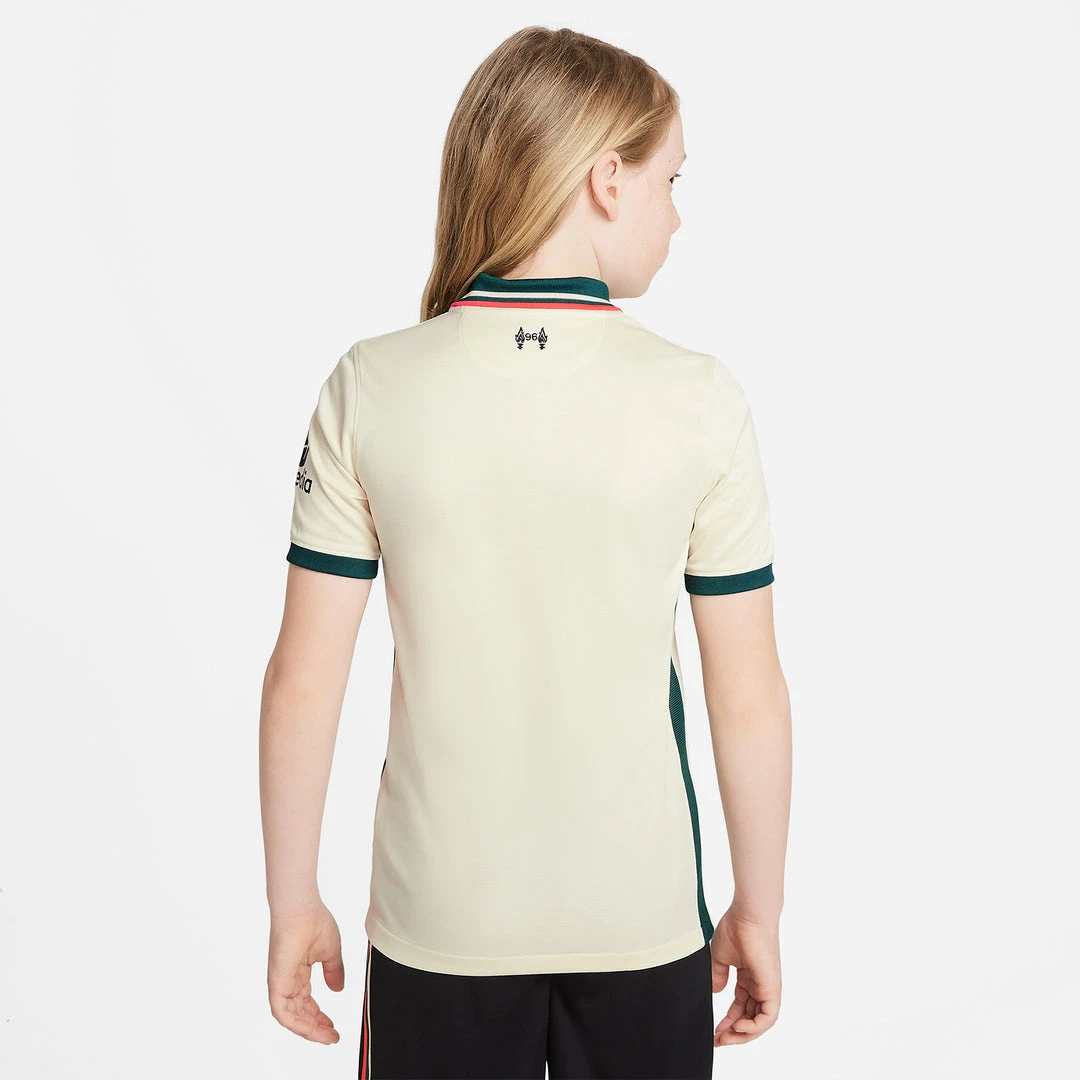Nike Youth Liverpool FC 2021/22 Away Stadium Jersey - Pale Ivory/Fossil/Bright Crimson 5 Nike Youth Liverpool FC 2021/22 Away Stadium Jersey - Pale Ivory/Fossil/Bright Crimson