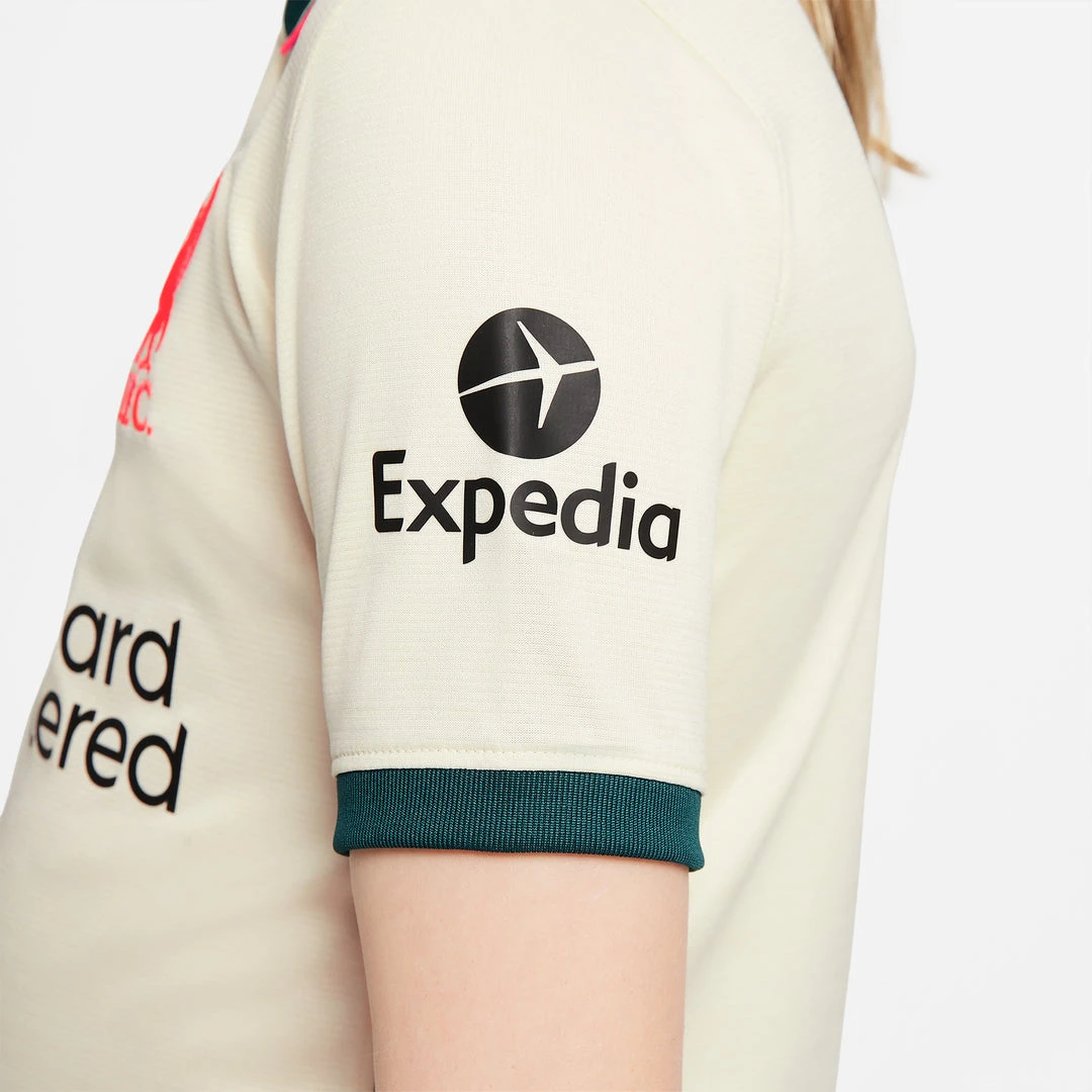 Nike Youth Liverpool FC 2021/22 Away Stadium Jersey - Pale Ivory/Fossil/Bright Crimson 8 Nike Youth Liverpool FC 2021/22 Away Stadium Jersey - Pale Ivory/Fossil/Bright Crimson