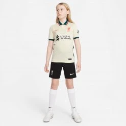 Nike Youth Liverpool FC 2021/22 Away Stadium Jersey - Pale Ivory/Fossil/Bright Crimson 23 Nike Youth Liverpool FC 2021/22 Away Stadium Jersey - Pale Ivory/Fossil/Bright Crimson