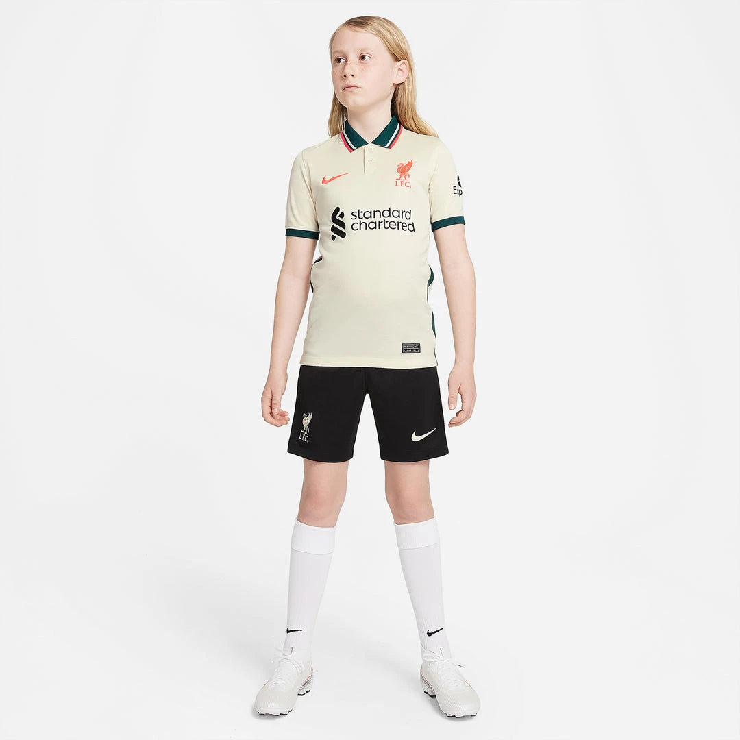 Nike Youth Liverpool FC 2021/22 Away Stadium Jersey - Pale Ivory/Fossil/Bright Crimson 12 Nike Youth Liverpool FC 2021/22 Away Stadium Jersey - Pale Ivory/Fossil/Bright Crimson
