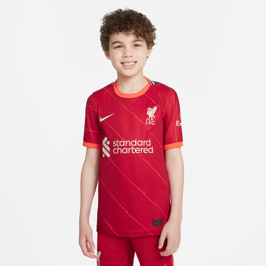 Nike Youth Liverpool FC 2021/22 Stadium Home Jersey - Gym Red/Bright Crimson 4 Nike Youth Liverpool FC 2021/22 Stadium Home Jersey - Gym Red/Bright Crimson
