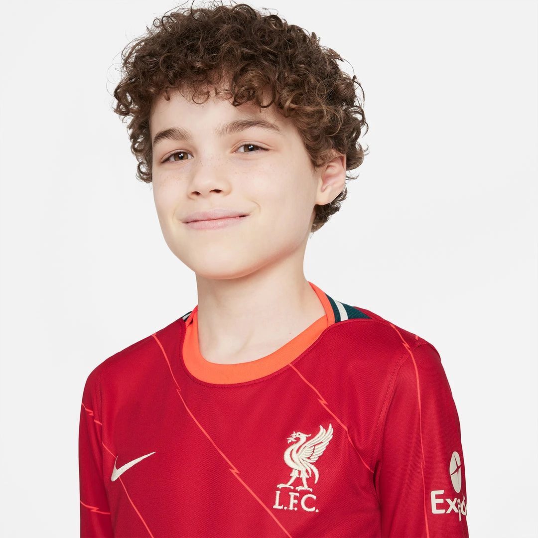Nike Youth Liverpool FC 2021/22 Stadium Home Jersey - Gym Red/Bright Crimson 6 Nike Youth Liverpool FC 2021/22 Stadium Home Jersey - Gym Red/Bright Crimson