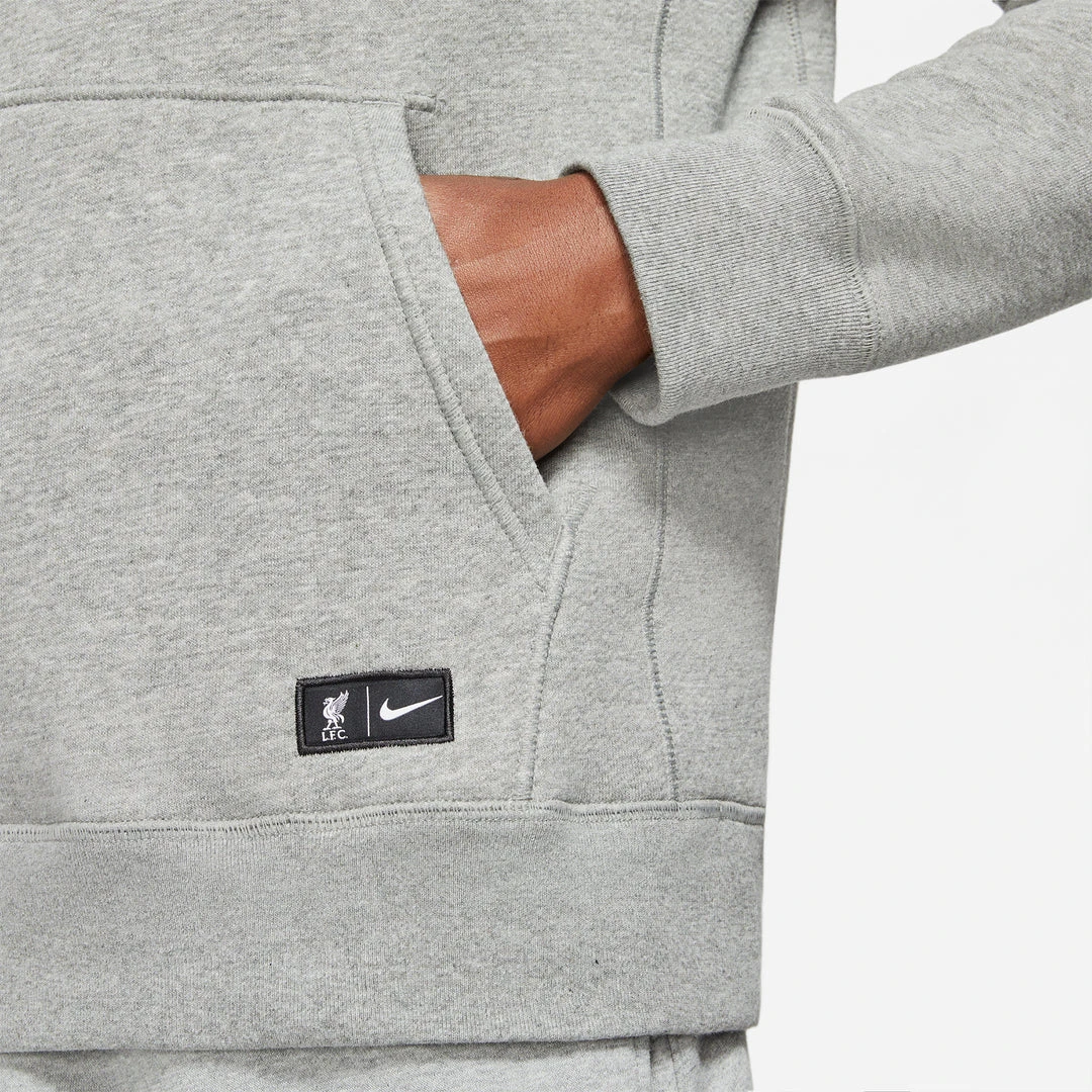 Nike Liverpool FC Heritage Hoody - Dark Steel/Heather/Rush Red Fanwear 4 Nike Liverpool FC Heritage Hoody - Dark Steel/Heather/Rush Red Fanwear