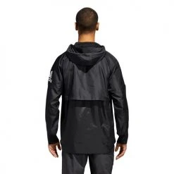 Adidas Men's Athletics ID Woven Anorak Jacket - Black Men's Soccer Training Apparel