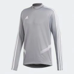 Adidas Men's Tiro 19 Training Top - Grey/White Men's Soccer Training Apparel