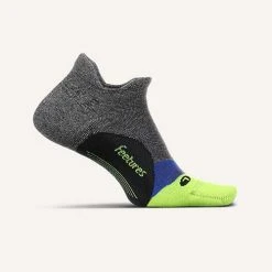 Feetures Triathlon Unisex Elite Light Cushion No Show Tab - Glowing Gray