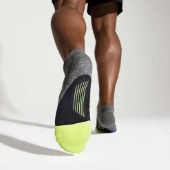 Feetures Triathlon Unisex Elite Light Cushion No Show Tab - Glowing Gray